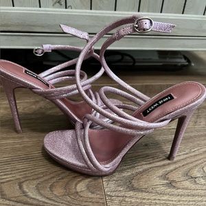 Nine West glitter pink pumps, sz 6